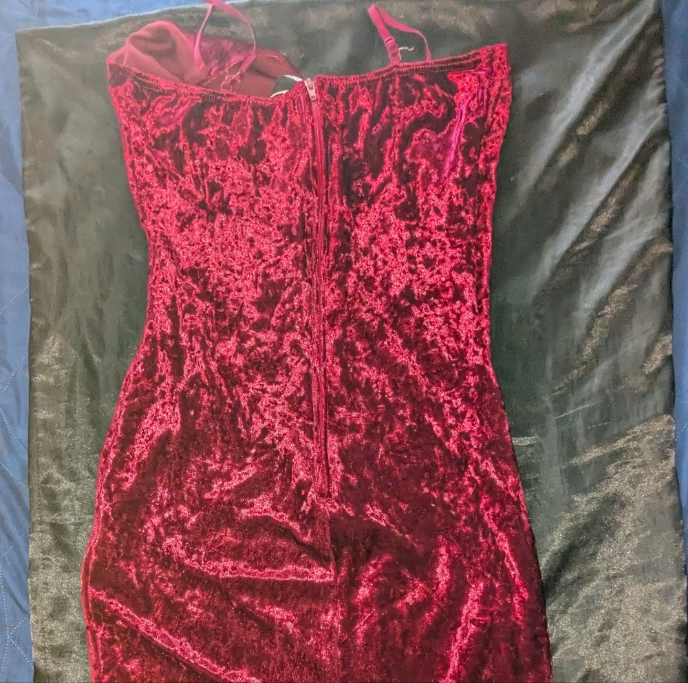 Windsor Velvet Burgundy Mini Dress